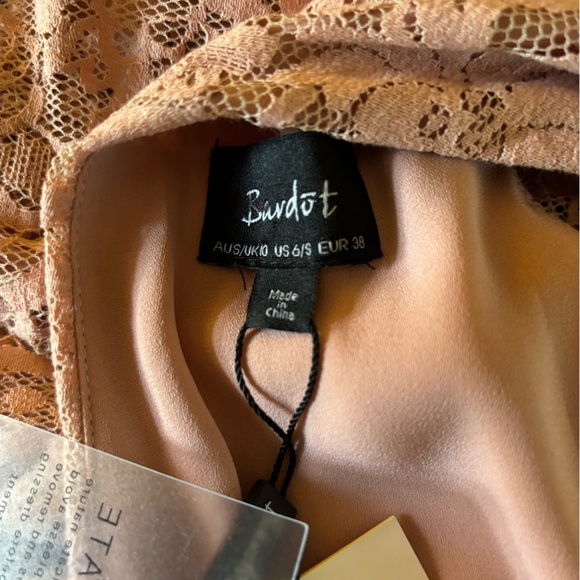 Bardot Revolve Roxie Lace Dress Dusty Pink - Picture 6 of 8